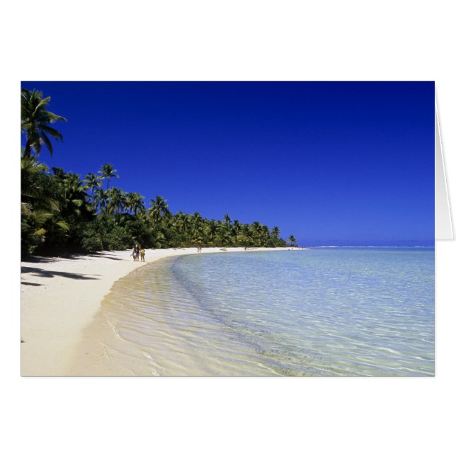 Palmstränd Cook Islands 8 Hälsningskort (Framsidan Horizontal)