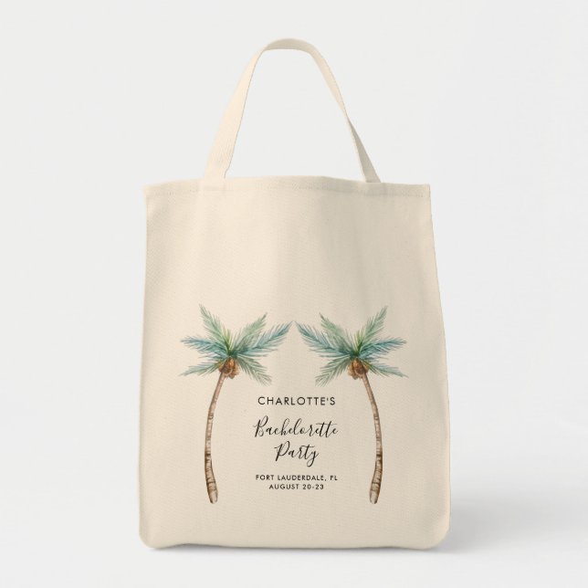 Palmträd Bachelorette-fest Svag Tygkasse (Framsidan)