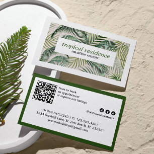 Palmträd blad tropisk ö KUST Visitkort