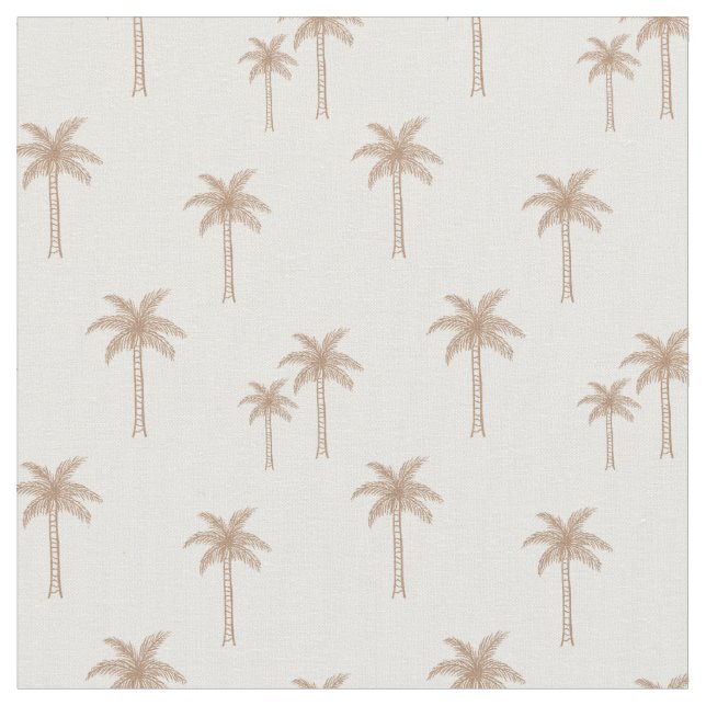 Palmträd Boho Kust Tropisk Sommar Neutral Tyg (Närbild)