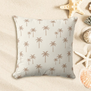 Palmträd Boho Kustnära Bondgård Beige Och Tan Kudde
