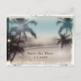 Palmträd Elegant Tropisk Strand Inbjudan