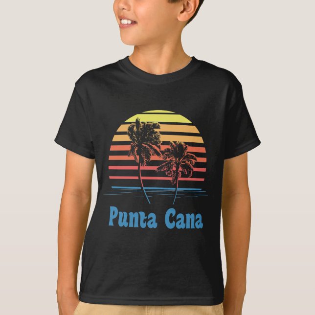 Palmträd för Punta Cana Dominikanska T Shirt (Framsida)