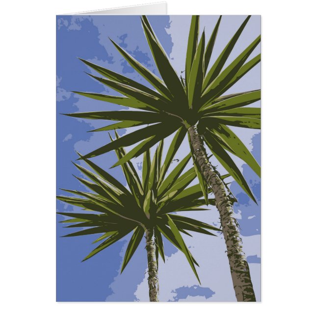 Palmträd Hälsningskort (Framsidan)