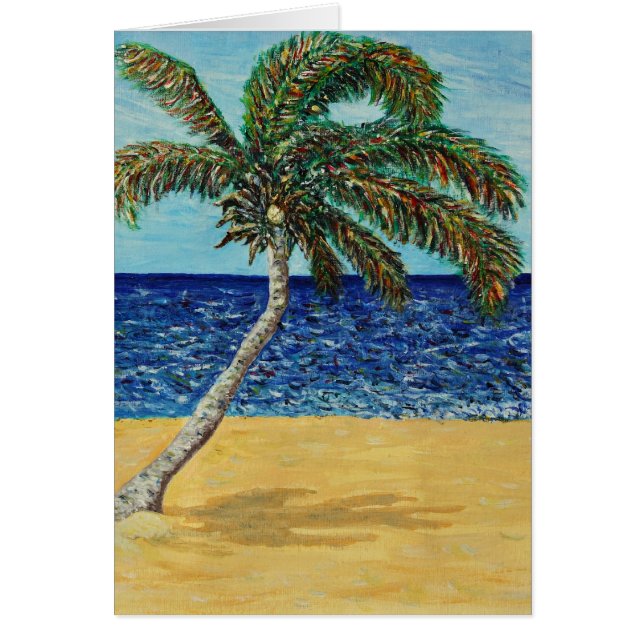 Palmträd Hälsningskort (Framsidan)