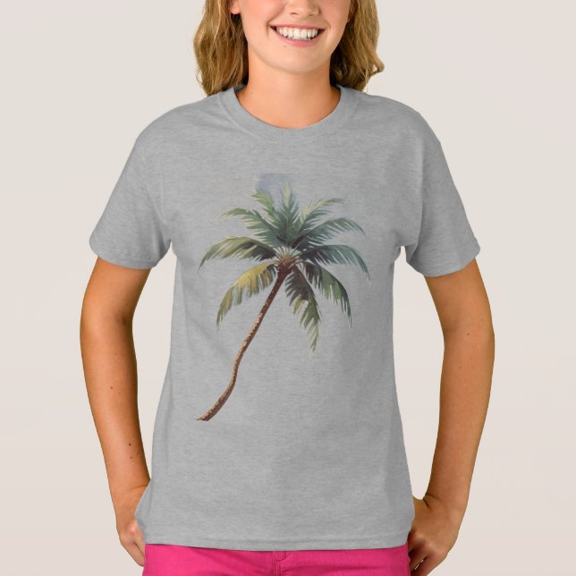 Palmträd Hawaiian Resa Honolulu  T Shirt (Framsida)