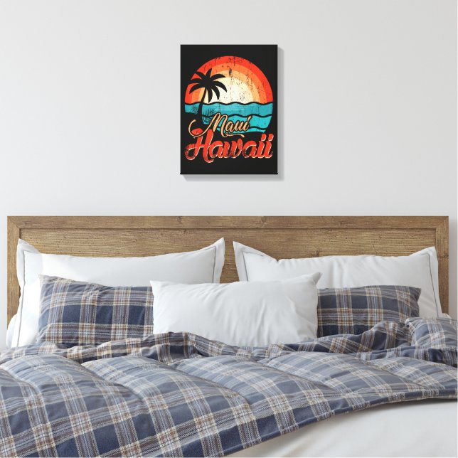 Palmträd Hawaiiansk strand Canvastryck (Insitu (sovrum))