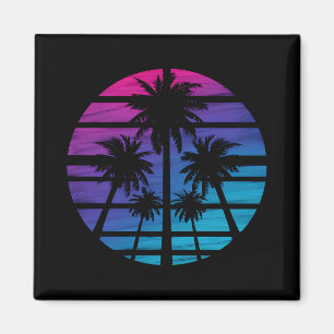Palmträd Hawaiianskt Strand Sommarlov Magnet