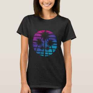 Palmträd Hawaiianskt strand sommarlov T Shirt