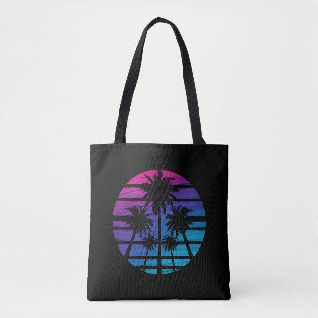 Palmträd Hawaiianskt Strand Sommarlov Tygkasse (Framsida)