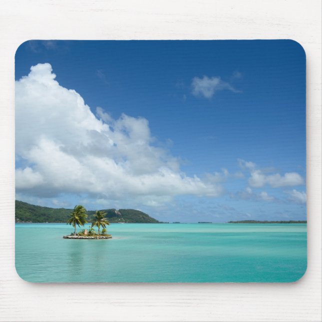 Palmträd i Bora Bora lagunmousepad Musmatta (Framsidan)