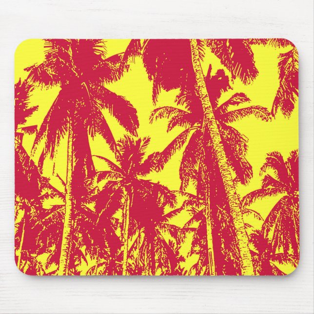 Palmträd i en affischdesign musmatta (Framsidan)