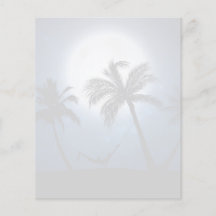 Palmträd i månsken