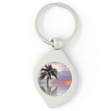 Palmträd i viken nyckelring
