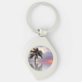Palmträd i viken nyckelring