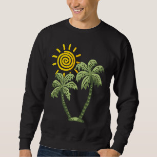 Palmträd Kryssning Sommarutflykt Semester Tropica Lång Ärmad Tröja