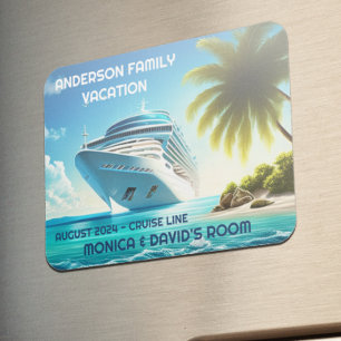 Palmträd Kryssningsfartyg Ocean Familjesemester Magnet