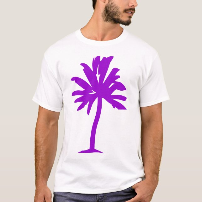 Palmträd - lila t-shirt (Framsida)