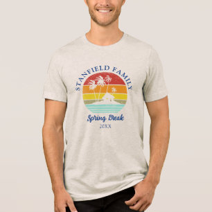 Palmträd Matchande Strandresa Familj Vårledighet T Shirt