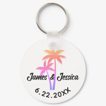 Palmträd Namn och Datum Mall Bröllopsfavorit