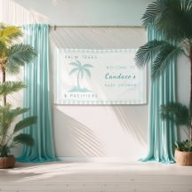 Palmträd | Nappflaskor Kust Baby Shower Välkommen