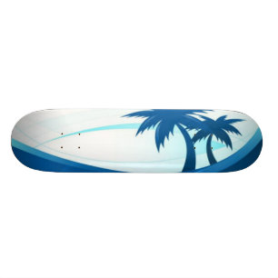 Palmträd på strandskateboarden skateboard bräda 21,5 cm