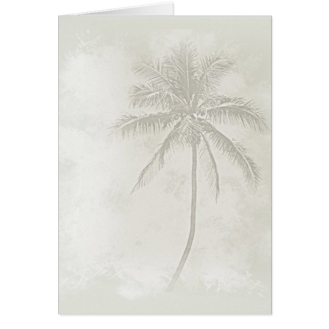 Palmträd (sand) hälsningskort (Framsidan)