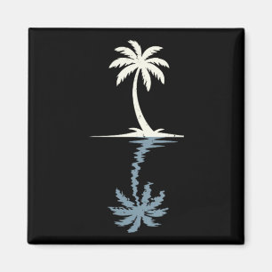 Palmträd Solnedgång Trocal Strand Semester Sommar Magnet