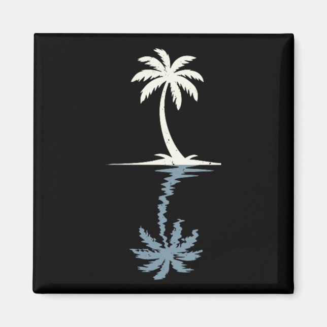 Palmträd Solnedgång Trocal Strand Semester Sommar  Magnet (Framsidan)