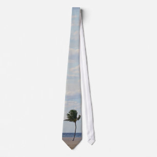 Palmträd som tycker om strandtien slips