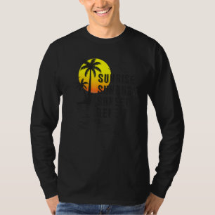Palmträd Sommar Solnedgång Soluppgång Solbränna So T Shirt
