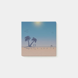 Palmträd Strand Post-it Block