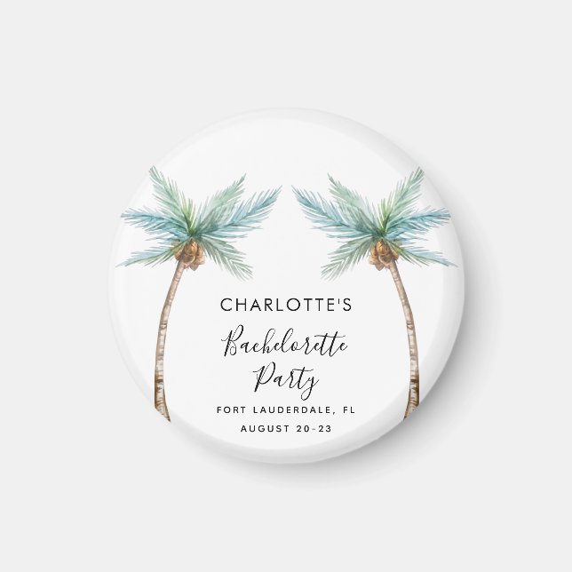 Palmträd Svägerskepartaj Bröllopssvärmeri Magnet (Framsidan)