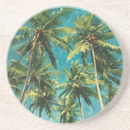 Palmträd Teal Himmel Underlägg