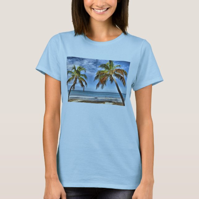 palmträd tee shirt (Framsida)