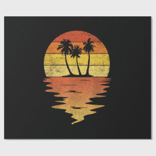 Palmträd Tröja Retro Solnedgång 70 Tal Retro Palmt Presentpapper
