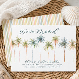 Palmträd Vi Har Bytt Adress Annonseringskort Inbjudningar