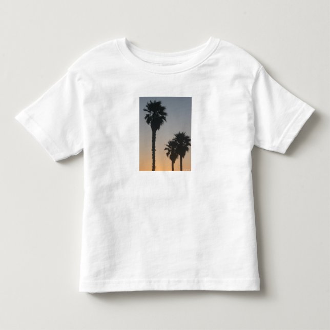Palmträd vid solnedgång t shirt (Framsida)