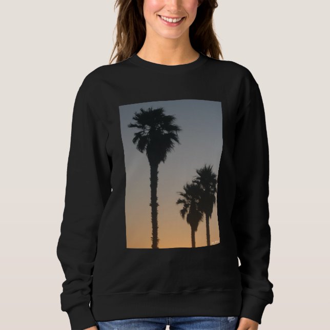 Palmträd vid solnedgång t shirt (Framsida)