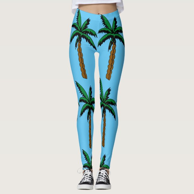 PALMTRÄD YOGABYxor Leggings (Framsida)