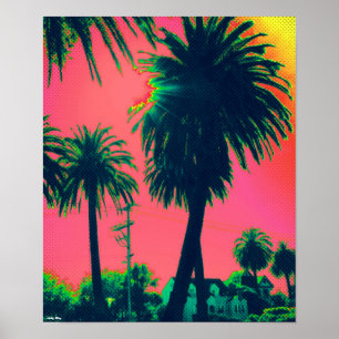 Palmträdaffisch (12,3" x 15") poster