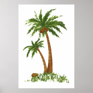 PALMTRÄDAFFISCH 24X36 ", POSTER