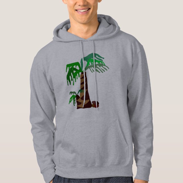 PalmträdHoodie Tröja Med Luva (Framsida)