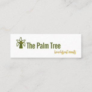 Palmträdlogo Strandnära evenemang eller kustnära Mini Visitkort