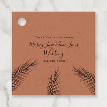 Palmträdsblad Handritat Papper Kraft  