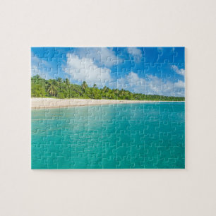 Palmträdsfodrad strand, Tonga Pussel
