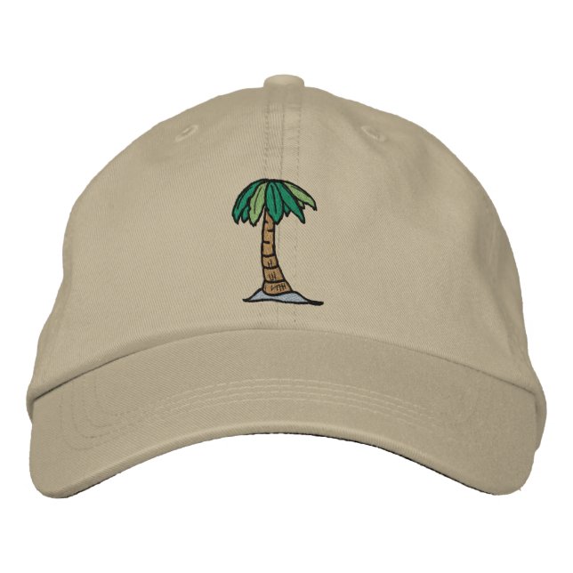 Palmträdshatt Broderad Keps (Framsida)