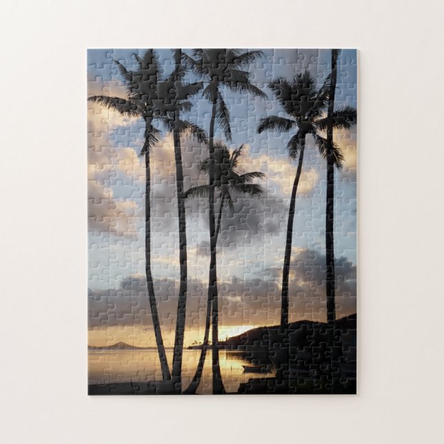 PalmträdSilhouettes i Hawaii Pussel (Vertikal)
