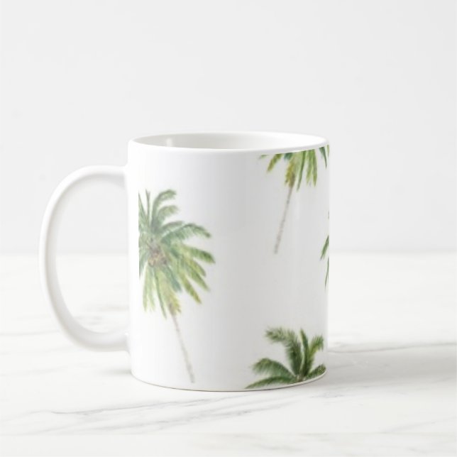 Palmträdsmönster Kaffemugg (Vänster)