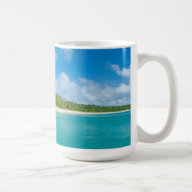 Palmträdssäumda stränder, Tonga Kaffemugg (Höger)